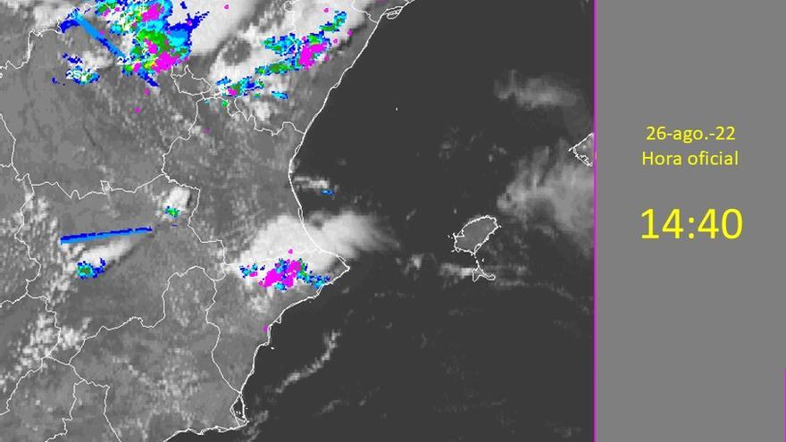 Imagen combinada del radar y el satélite