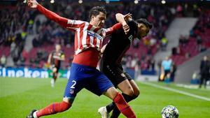 Giménez durante un encuentro contra el Bayer