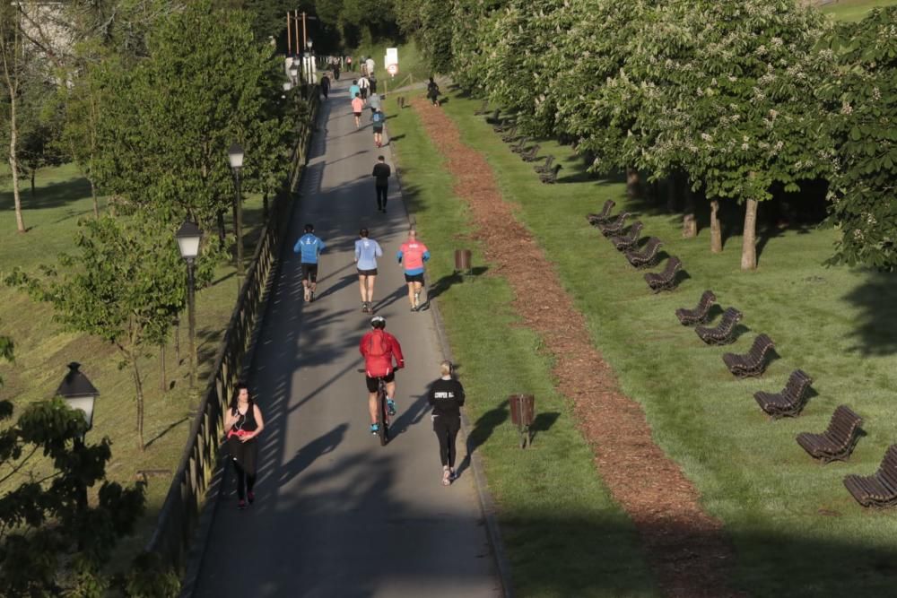 Primer día para poder salir a hacer deporte por tramos horarios en Asturias.