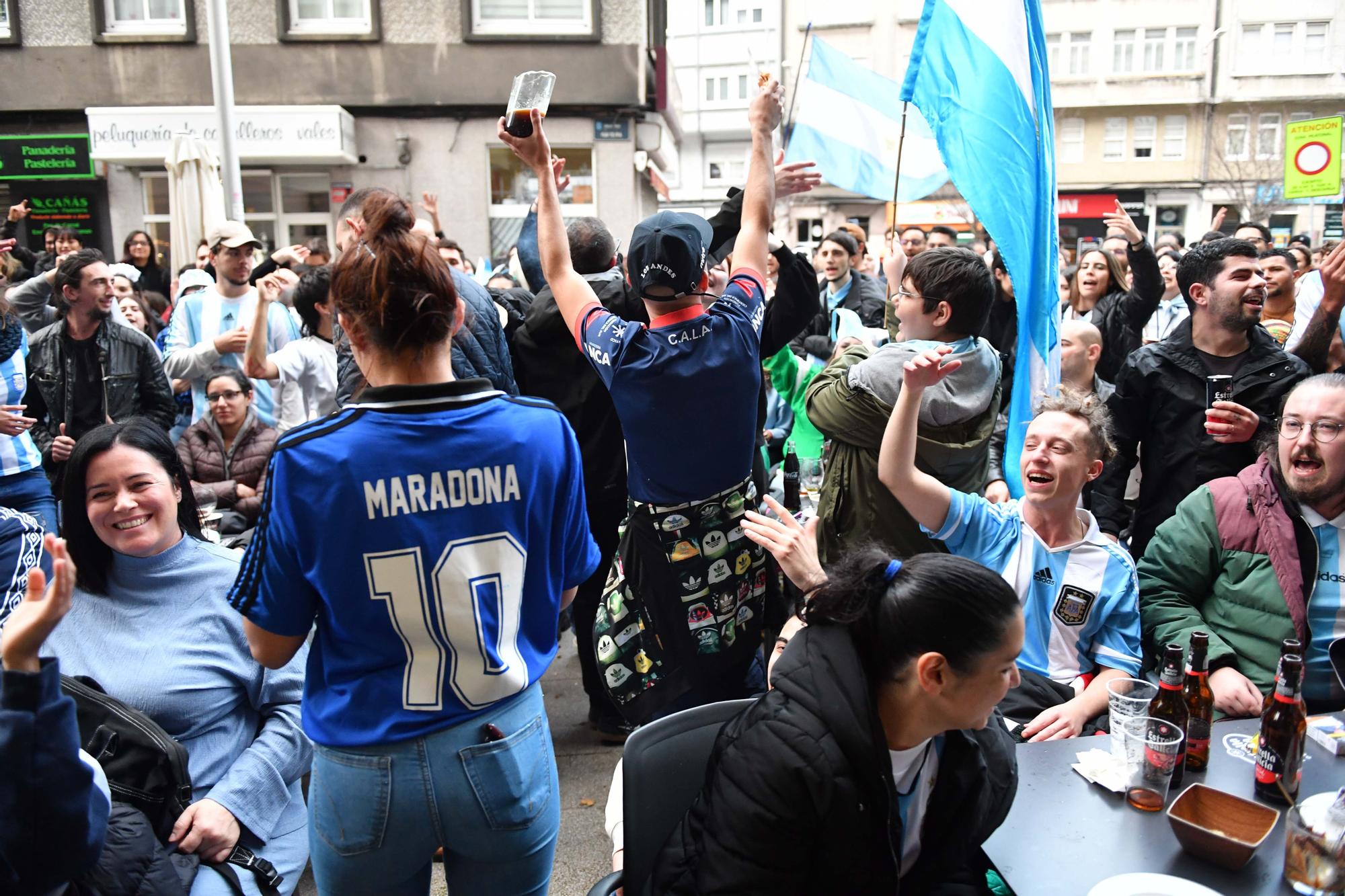 A Coruña celebra la victoria de Argentina en el Mundial