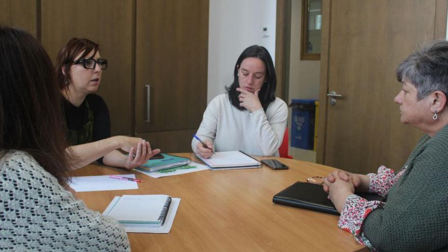 Reunión con las responsables del colectivo Antonio Gandoy.