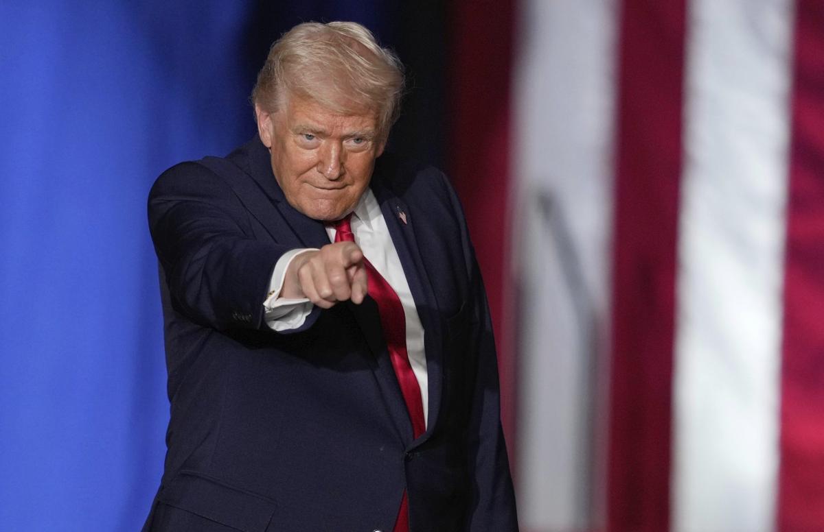 Donad Trump,
en un acto de
su partido esta semana.  | // AP