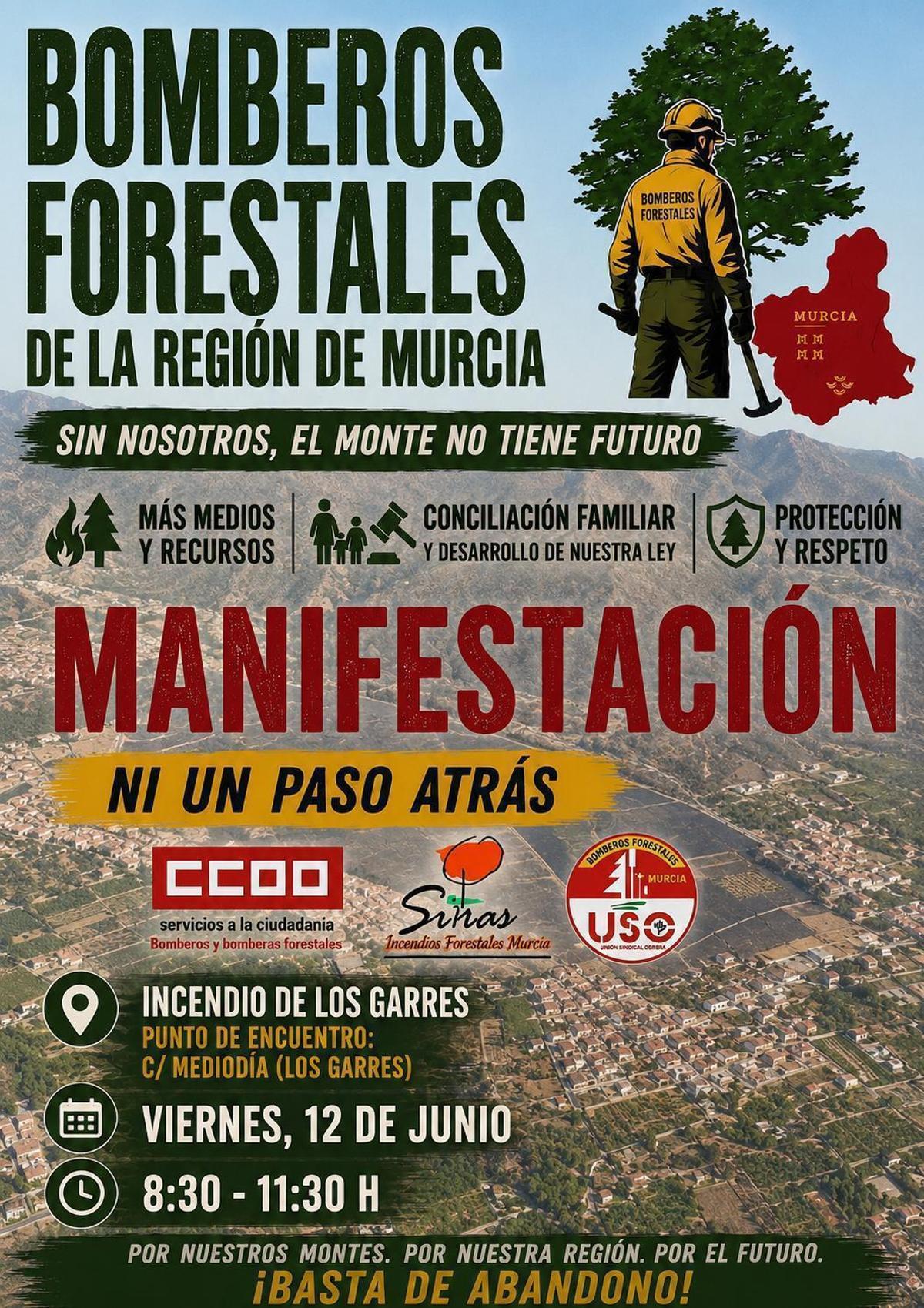 Bomberos Murcia | Los bomberos forestales convocan una manifestación en ...