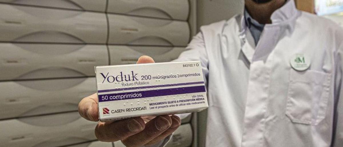 Una caja de pastillas de yodo.