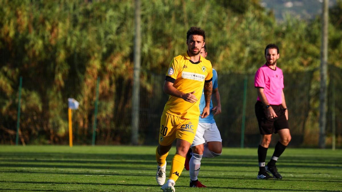 Sergio Marcos, durante el partido amistoso contra la selección de la AFE