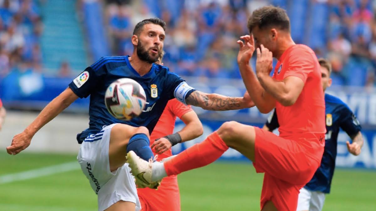 Imagen del encuentro de la primera vuelta entre Oviedo y Andorra