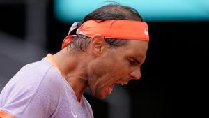 Nadal durante el partido ante Cachín