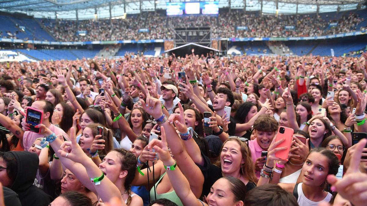 Público en los conciertos del Morriña Fest en Riazor en julio de 2022.