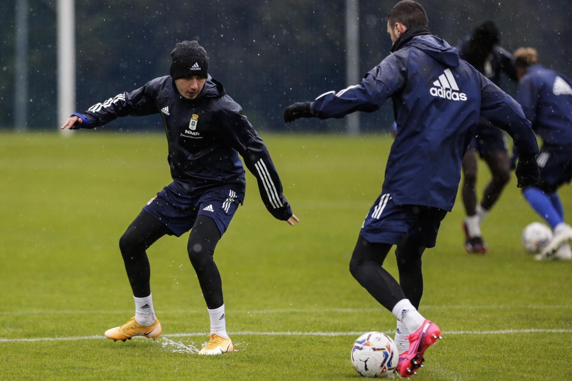 Entrenamiento del Oviedo tras empatar ante el Alcorcón