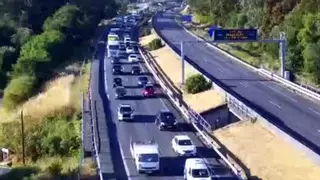 Retenciones en la AP-9 en Pontevedra tras un accidente en Salcedo