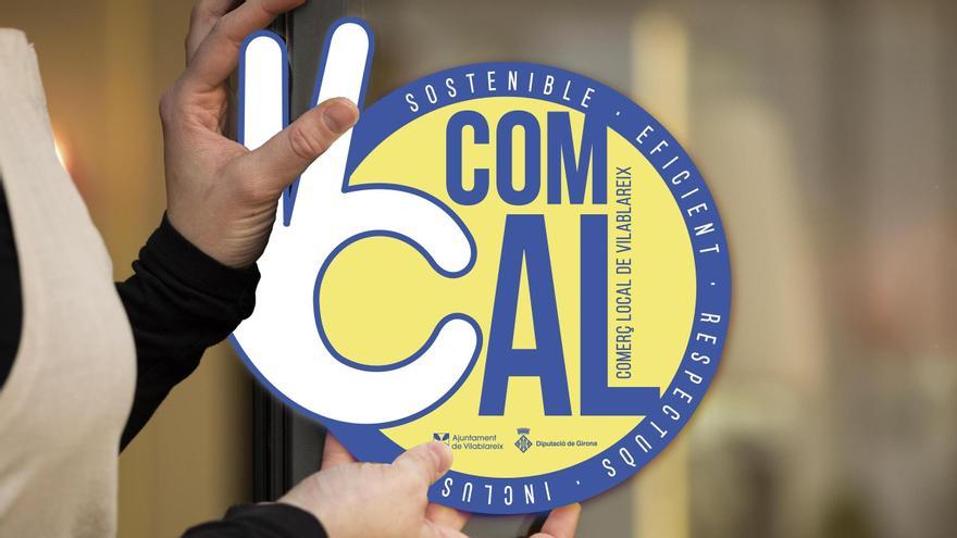 Un distintiu de la nova campanya dels comerços de Vilablareix.