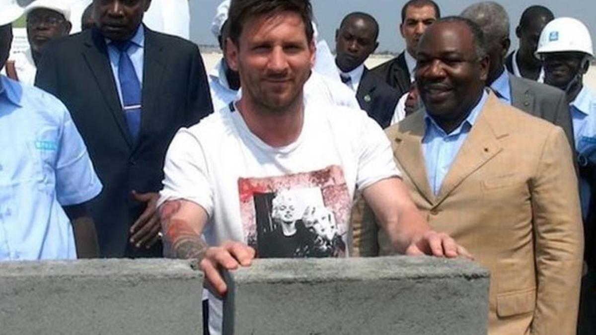 Leo Messi colocó la piedra en Gabón