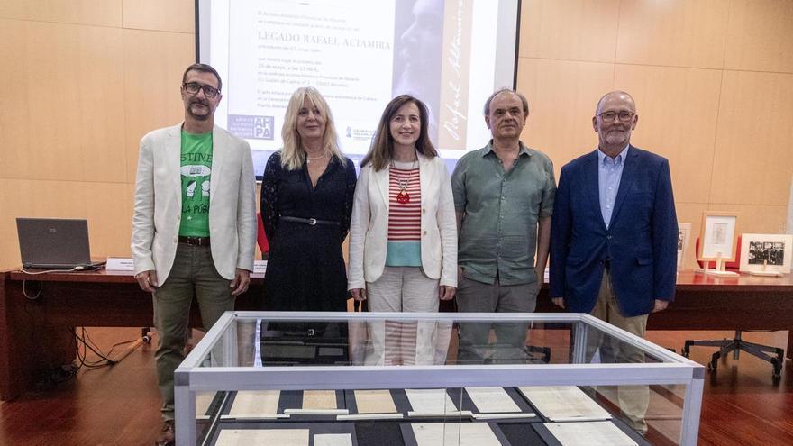 El legado de Rafael Altamira será custodiado por el Archivo Histórico Provincial de Alicante