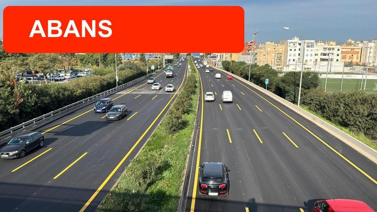 Aspecto actual de la Vía de Cintura a la altura del Rafal.