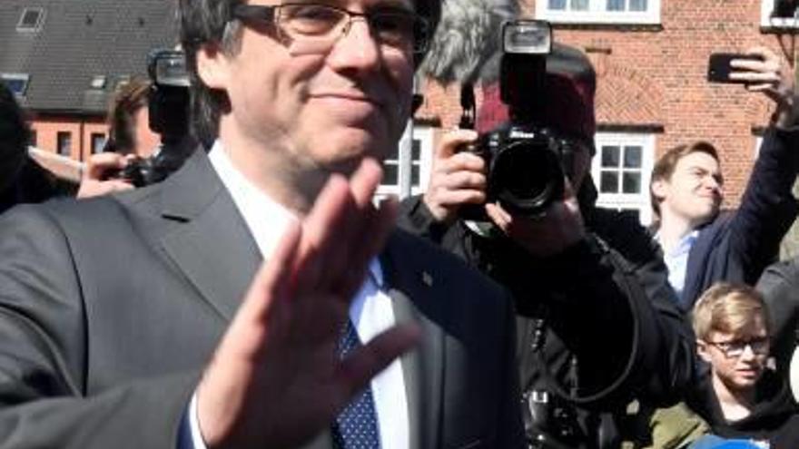 Carles Puigdemont, ahir a Alemanya