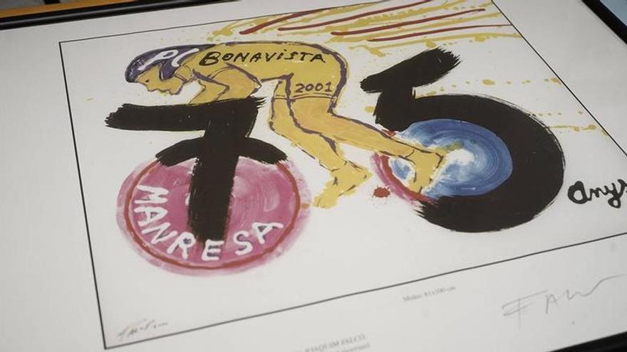 Una obra del pintor local Joaquim Falcó exposada a la seu de la Penya