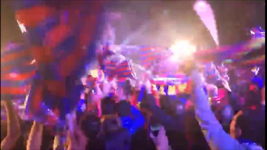 La afición granota celebra el ascenso