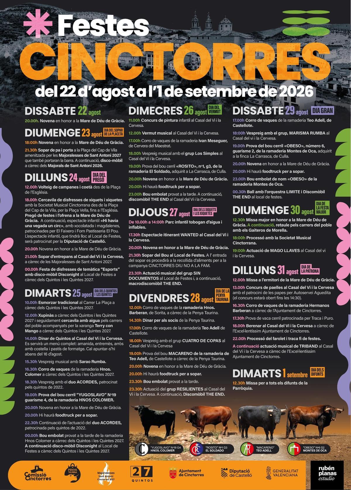 Cartell de les festes.