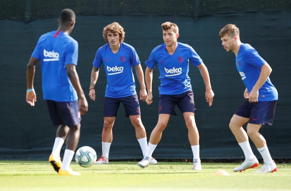 Primer entrenament de la pretemporada del Barça