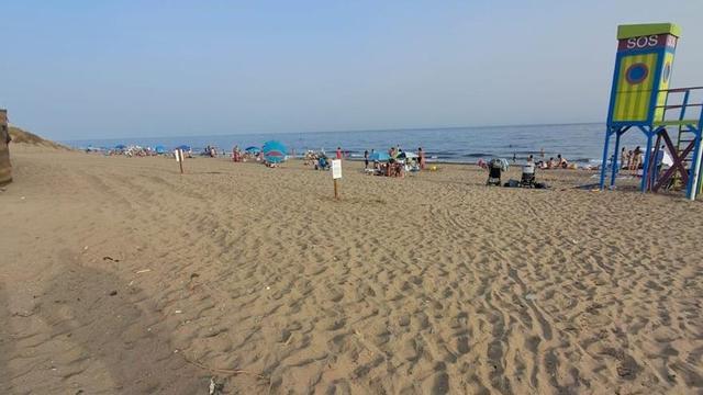 Zona del litoral en la que se desaconsejó el baño el fin de semana.