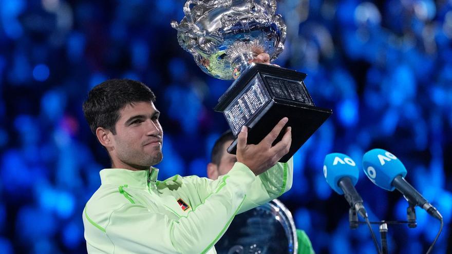 Final del Open de Australia: Carlos Alcaraz - Novak Djokovic, en imágenes