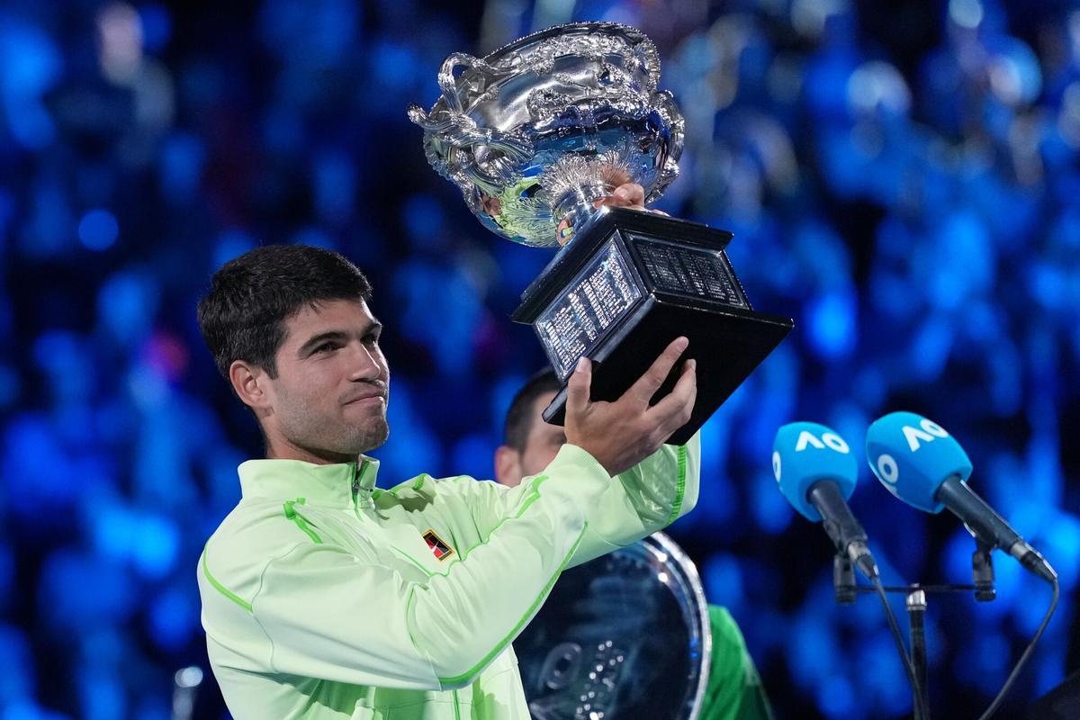 Final del Open de Australia: Carlos Alcaraz - Novak Djokovic, en imágenes.