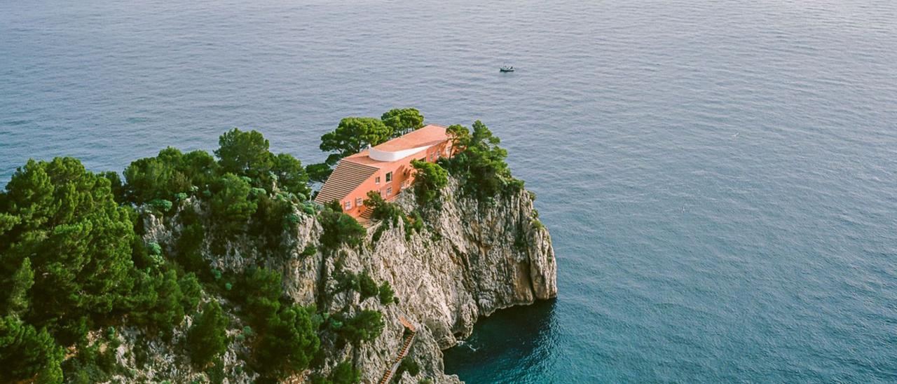 Vista área de la casa Malaparte en Capri