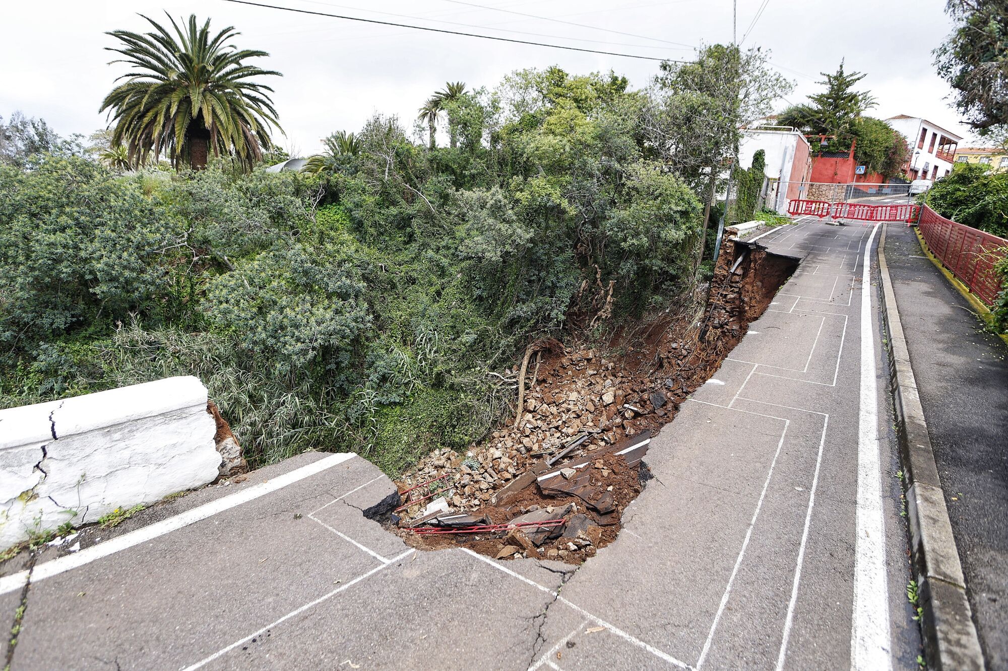 Derrumbe de un puente en Tacoronte