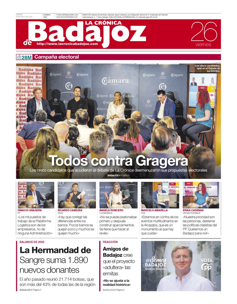 Consulta la portada correspondiente al día 26 de mayo de 2023