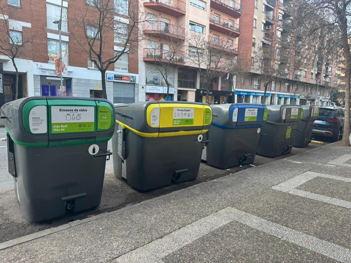 Els nous contenidors al barri de Santa Eugènia.