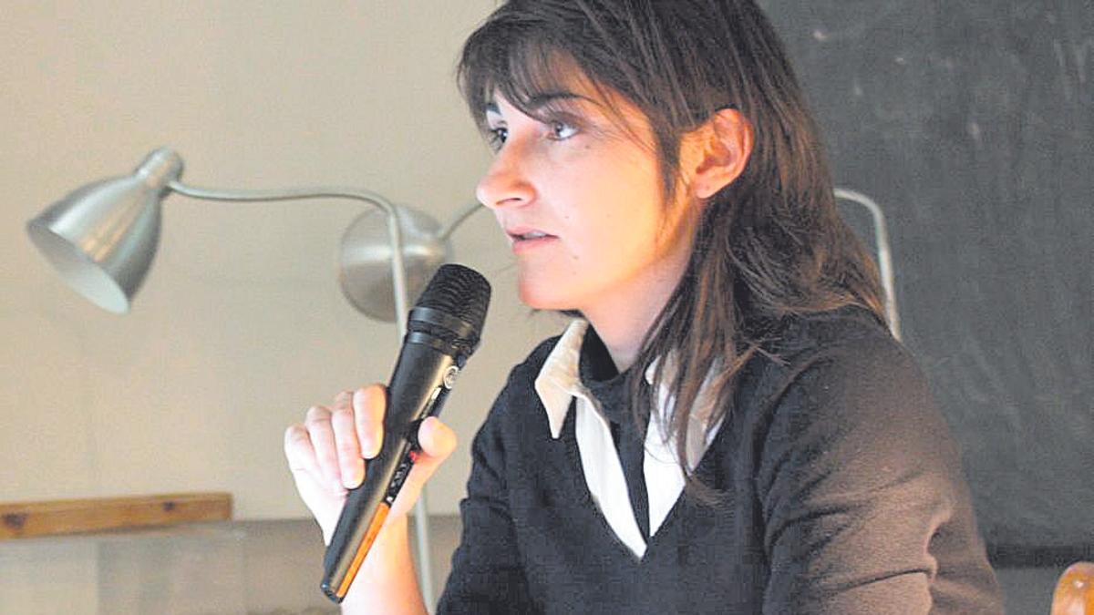 Alicia Grueso durante una conferencia.