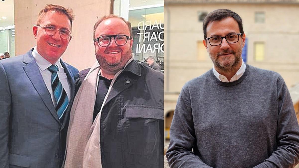 A la izquierda, Ginard y Ferragut en un acto en 2024; a la izquierda, imagen reciente de Táobas.