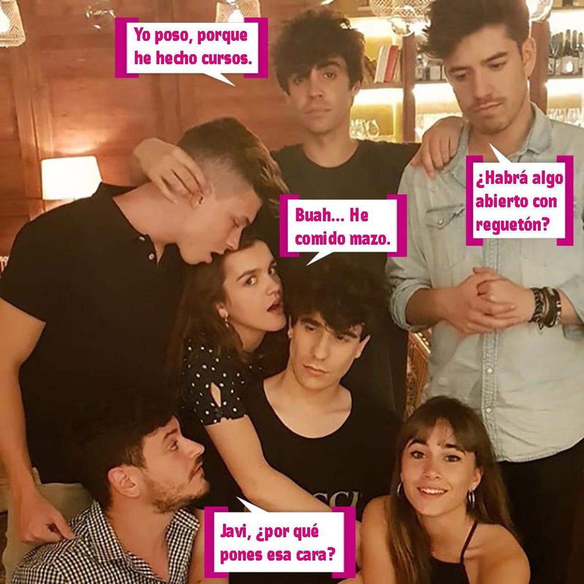 Aitana y su foto para la posteridad (aunque la han publicado) con parte de los triunfitos y los Javis