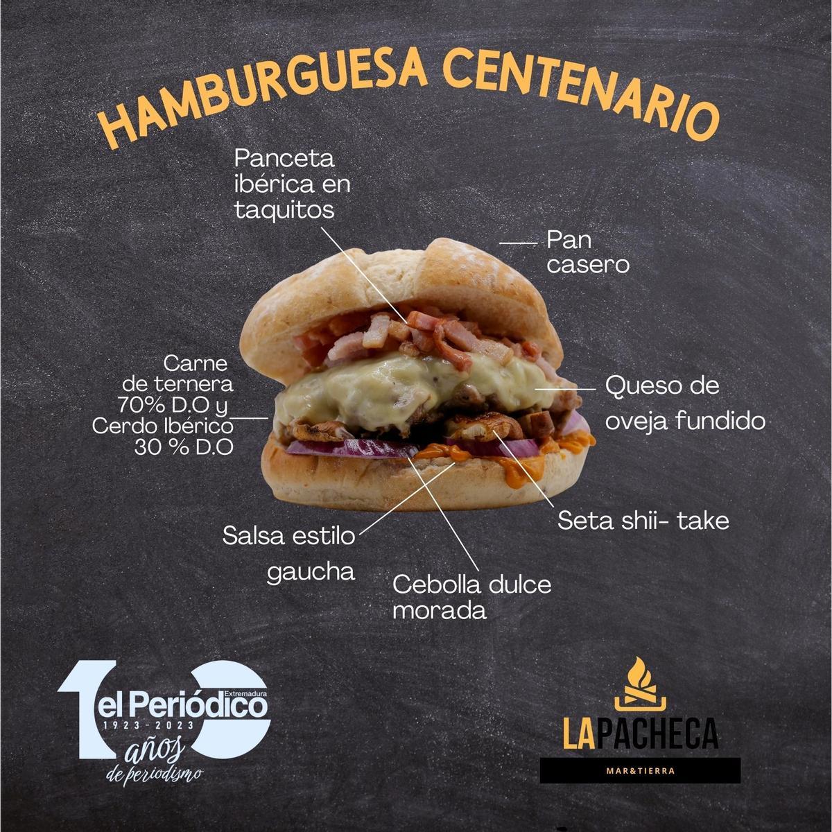 Así es la hamburguesa 'Centenario'.