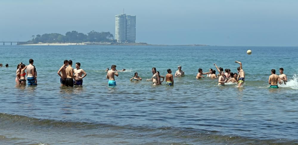 El agua de la ría de Vigo se caldea