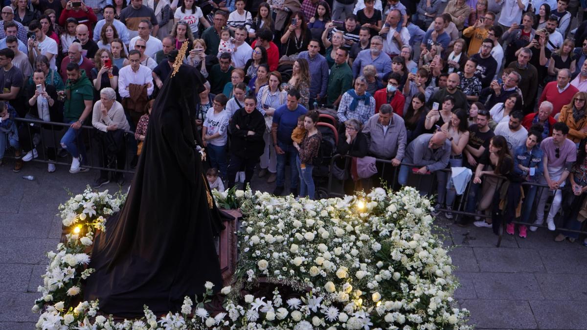 Hora y recorrido procesión de la Soledad Zamora 2023 | En la imagen, la imagen de la Virgen de la Soledad.