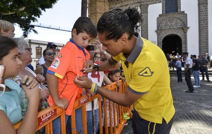 16/08/2017 TEROR. Visita de la UD Las Palmas a la Virgen del Pino en la Básilica de Teror. FOTO: J.PÉREZ CURBELO