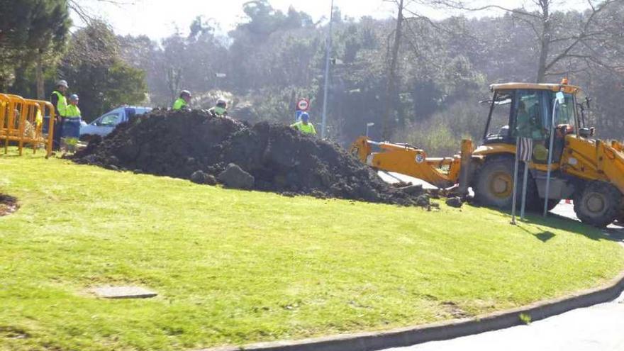 Obras de renovación de tuberías de agua