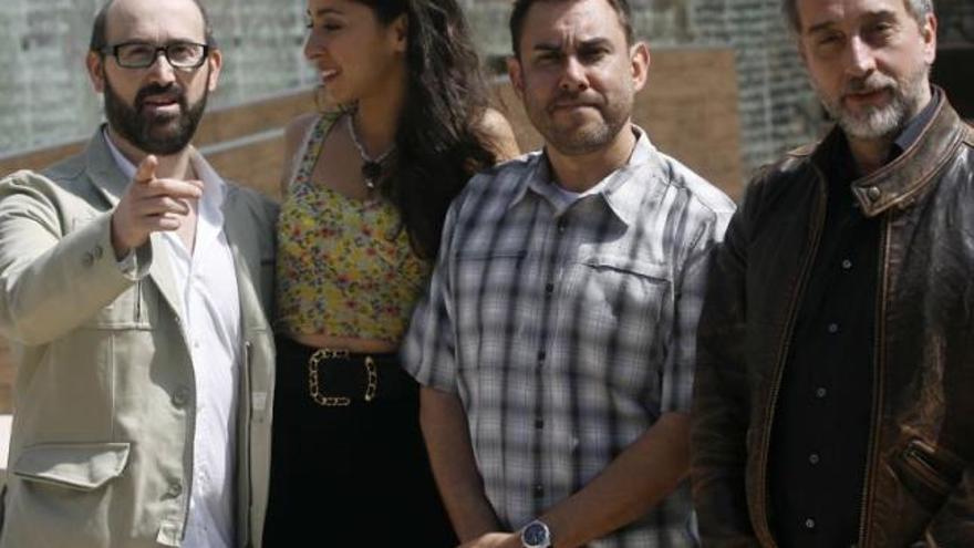 Javier Cámara, Oona Chaplin, Tom Fernández y Gonzalo de Castro, en Málaga.