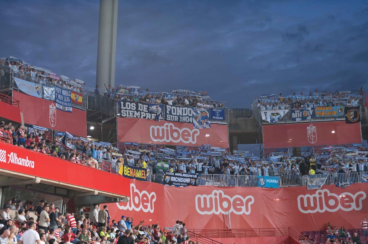 El Málaga CF tendrá, como mínimo, 600 desplazados en la zona visitante de Los Cármenes.