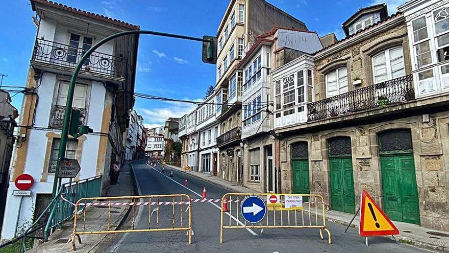 Corte de la Nacional 650 a la altura de Saavedra Meneses.