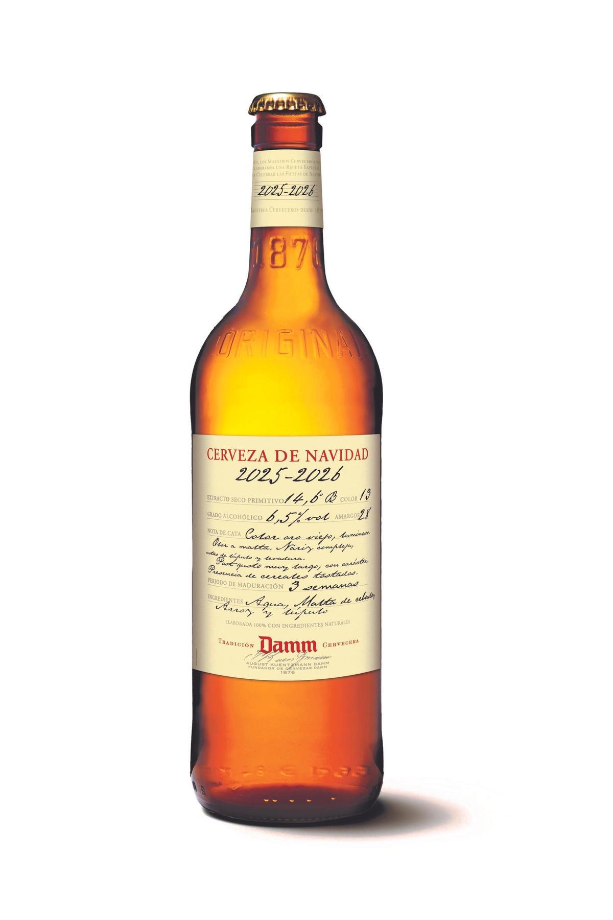 La cerveza de Navidad 2025-2026 de Damm.