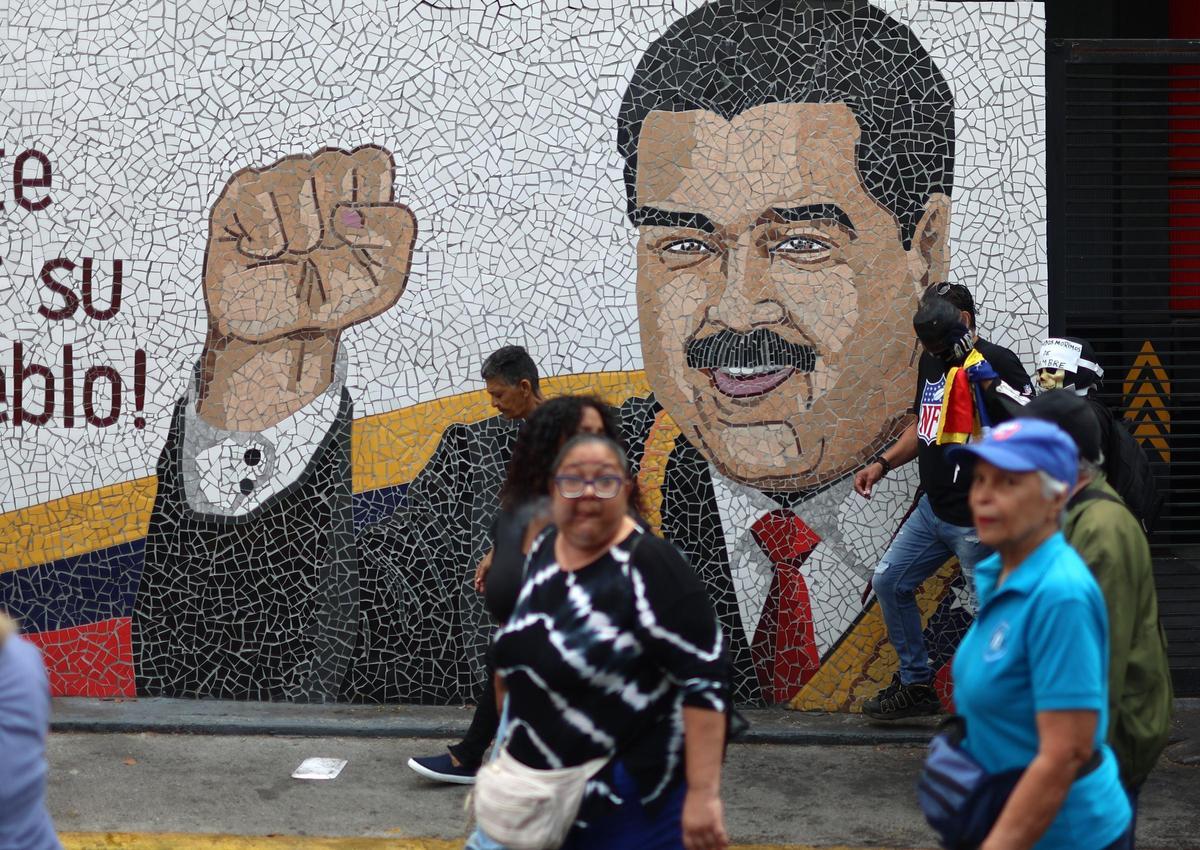 Protestas en Caracas por el salario y las pensiones.