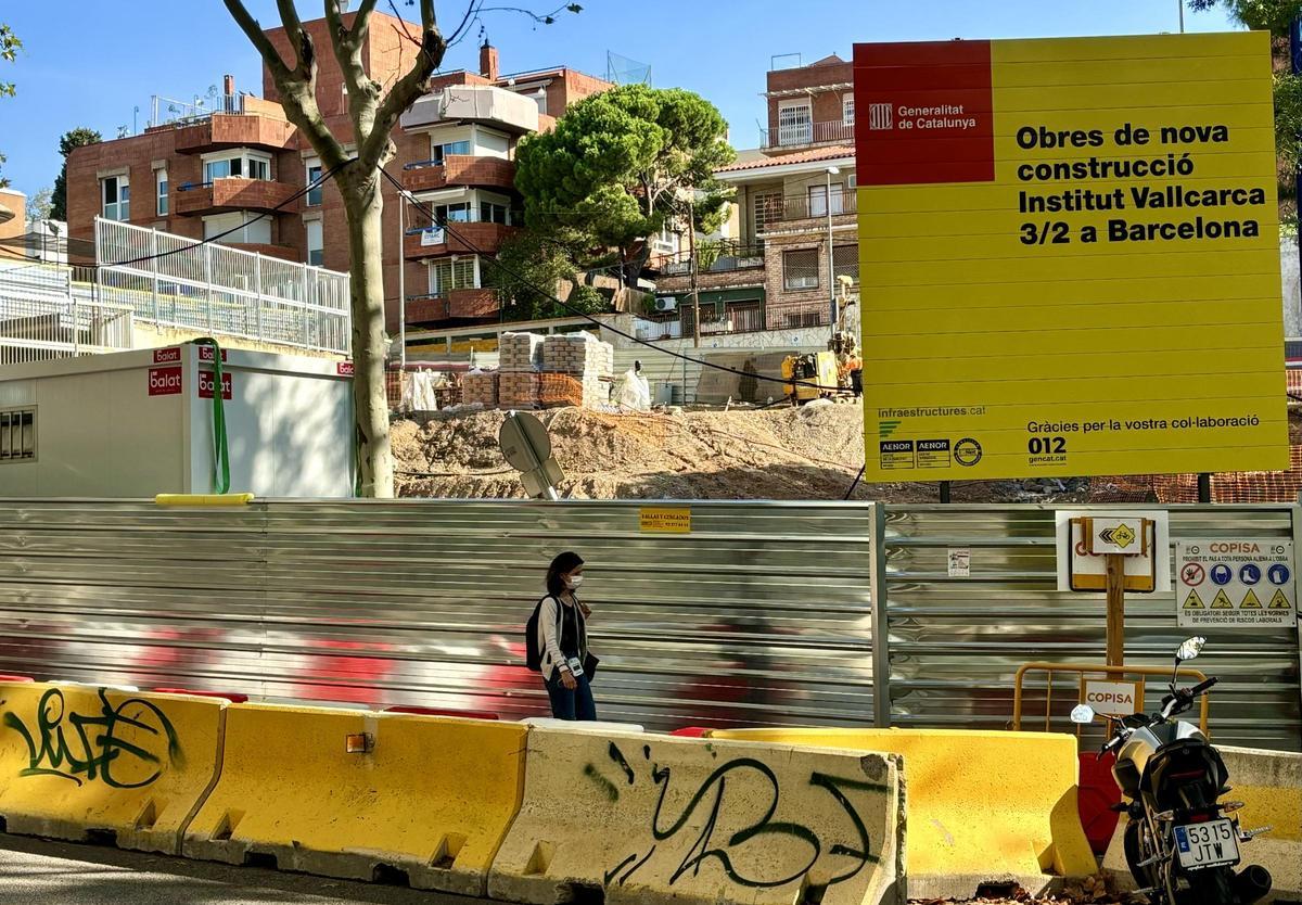 Las obras del Instituto Vallcarca, este miércoles