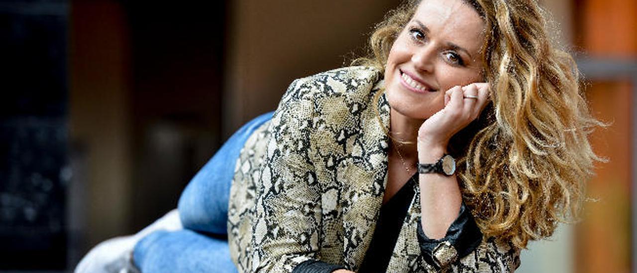 La cantante grancanaria Blanca Valido, ayer, en la sede de la Orquesta Filarmónica de Gran Canaria.