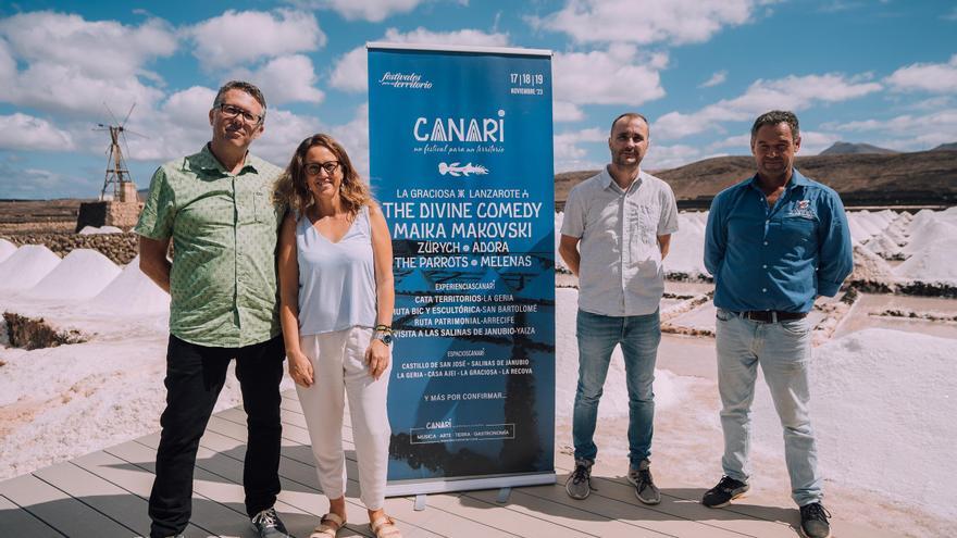 Presentación del festival Canari en las Salinas de Janubio