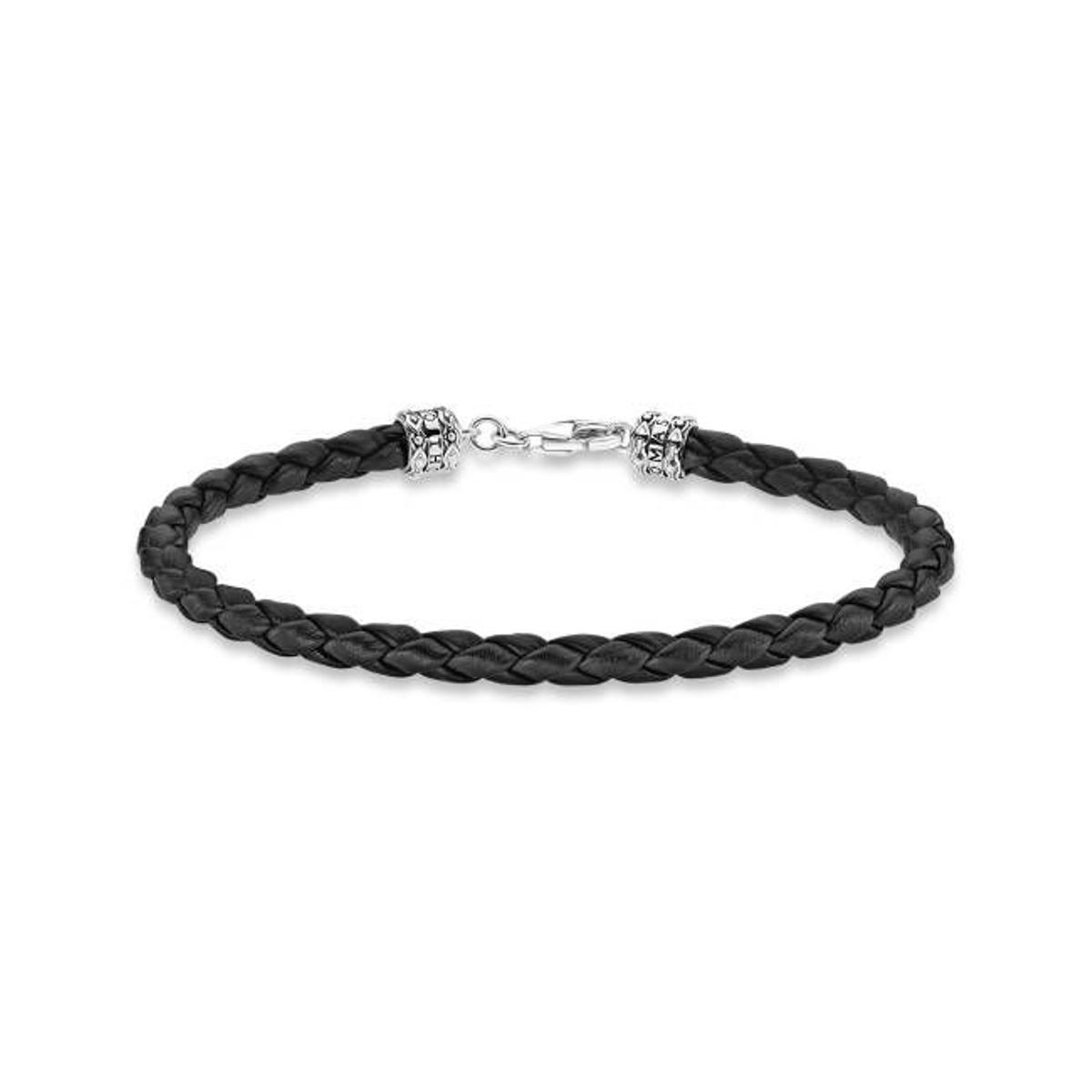 Pulsera de cuero negro de Thomas Sabo