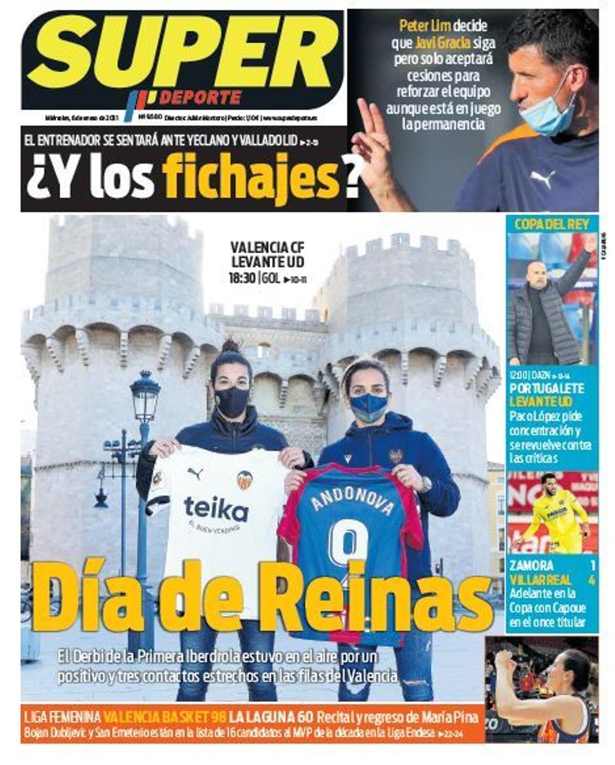 La portada de SUPER de este miércoles 6 de enero