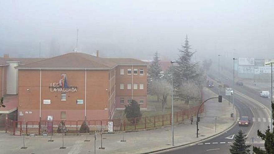 La niebla estuvo presente en Zamora durante toda la mañana, como se puede observar en la imagen de la zona de La Vaguada.