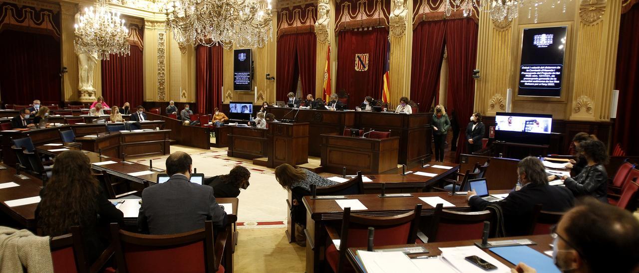 Vista del interior del Parlament Balear